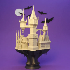 3d printed dracula castle maquette